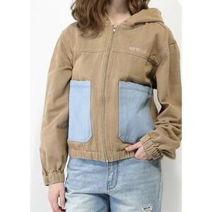 Odd Future OFWGKTA Cream Hooded Denim Jacket  Size S  Streetwear  Skate Style